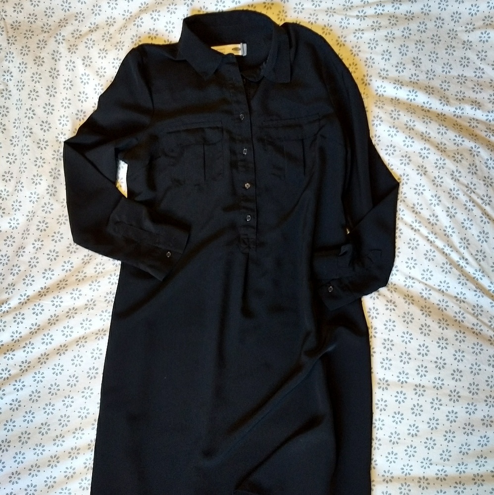Old Navy Black Maternity Shirt Dress, XS